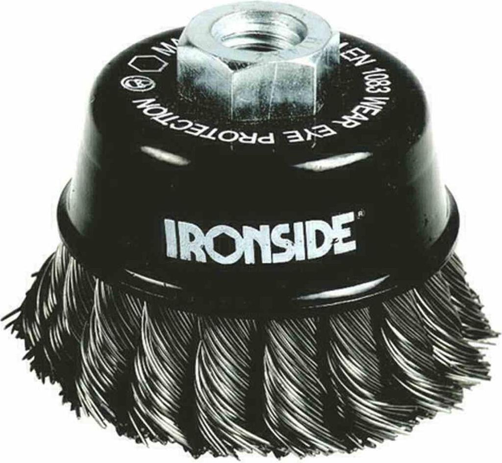 Ironside IR243006, Topfbürste, Flache Mitte, Metall, 8 cm, Schwarz