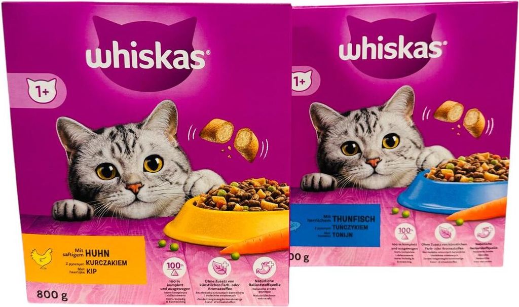 Whiskas Trockennahrung 1+ mit Thunfisch (800 g) Produktbild 