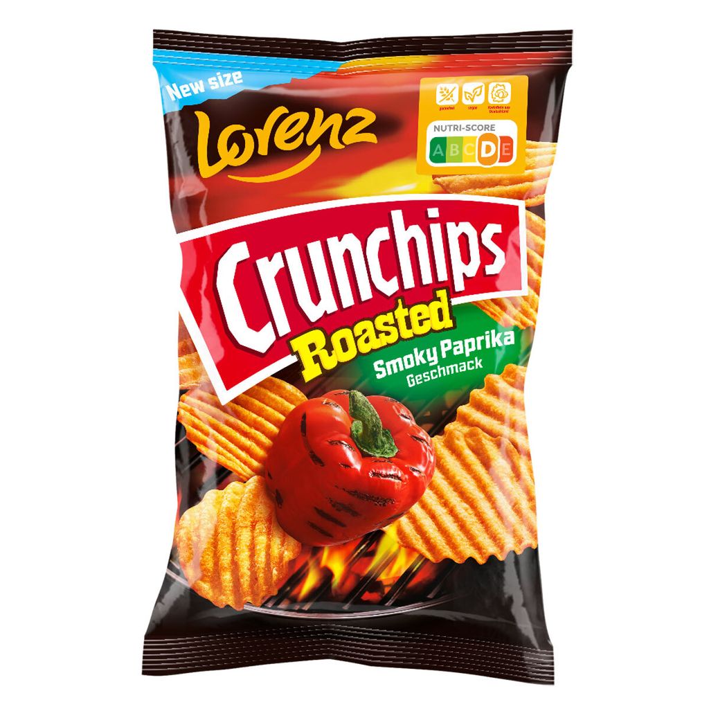 Crunchips Pieczone chipsy o smaku wędzonej papryki 110g Zdjęcie produktu