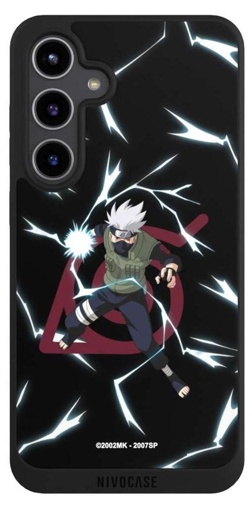 NIVOCASE Handyhülle für Samsung Galaxy S24+ Hülle NIVOpure Case Schwarz Naruto Shippuden Offizielles Lizenzprodukt Kakashi