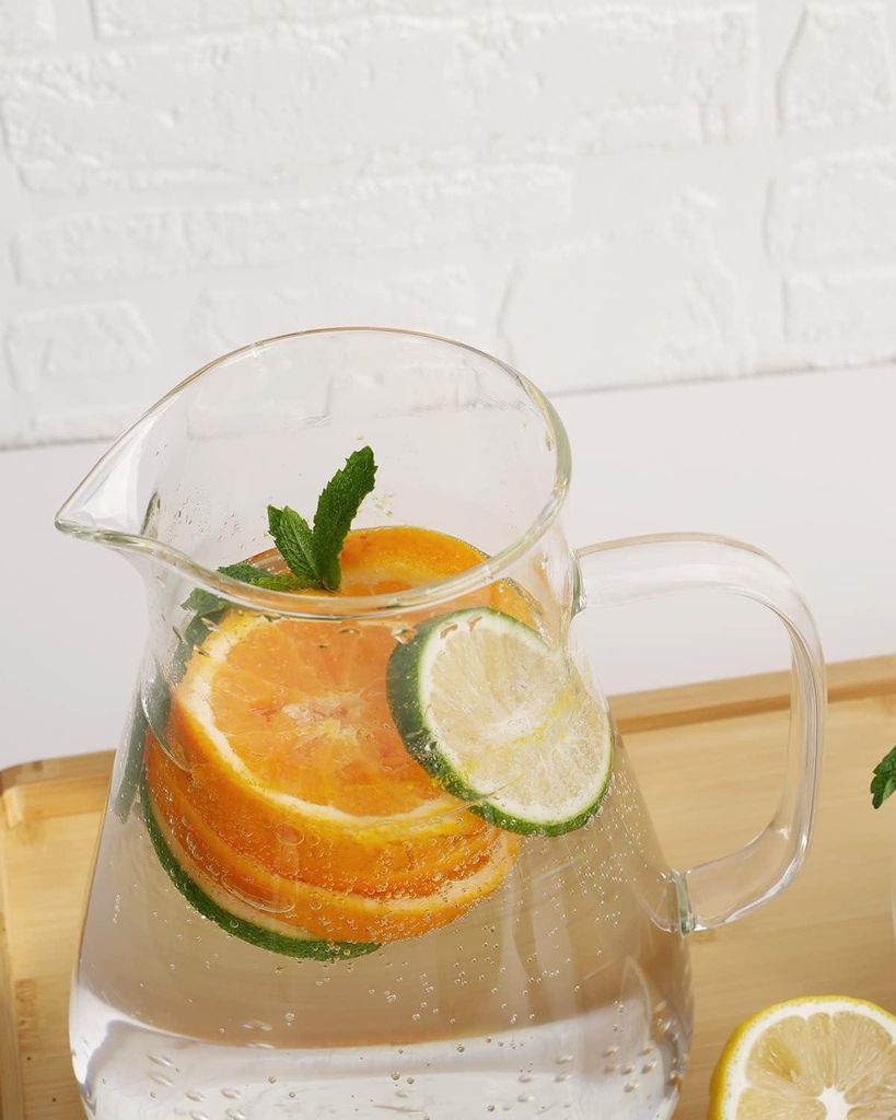 Glaskaraffe mit Deckel - 1700 ml - Borosilikatglas - vielseitig