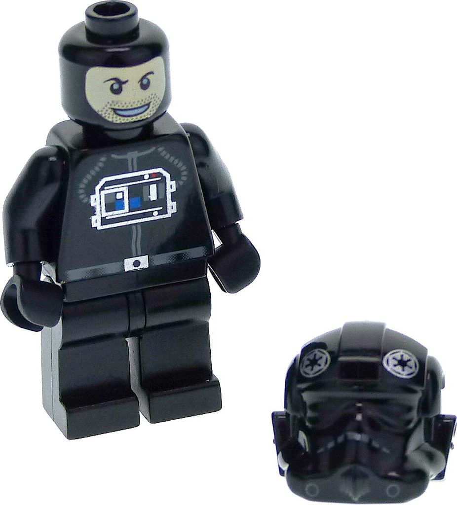 1x Lego Minifigur Star Wars TIE Fighter Pilot Kopf Produktbild 