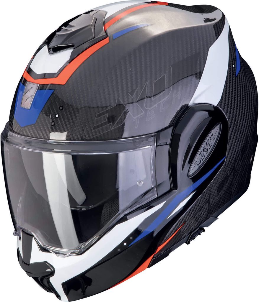 Scorpion Exo-Tech Evo Carbon Rover Klapphelm, schwarz/rot/blau, XS (54/55)