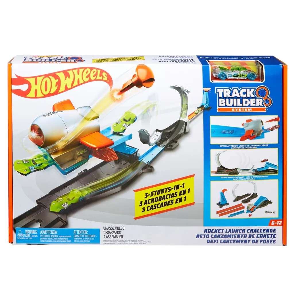 Hot Wheels Lancement de Fusée avec Cascade Transformable et Circuit 3en1 - 14