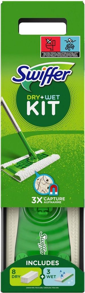 Swiffer Boden Starterset (Bodenstab + 8 Trockentücher + 3 Zdjęcie produktu 