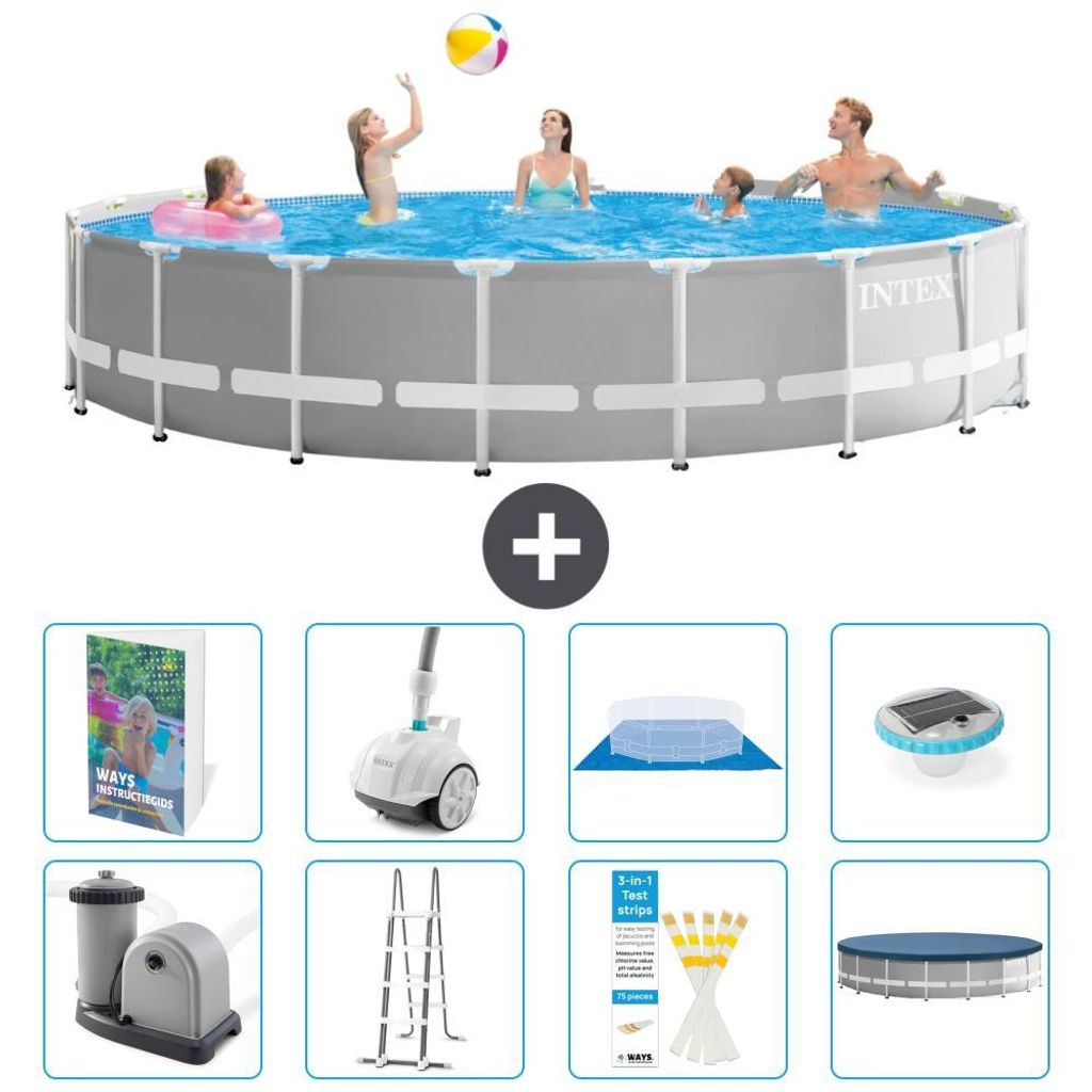Prism Frame Pool Rund - 549x122 cm - 9-teilig S552