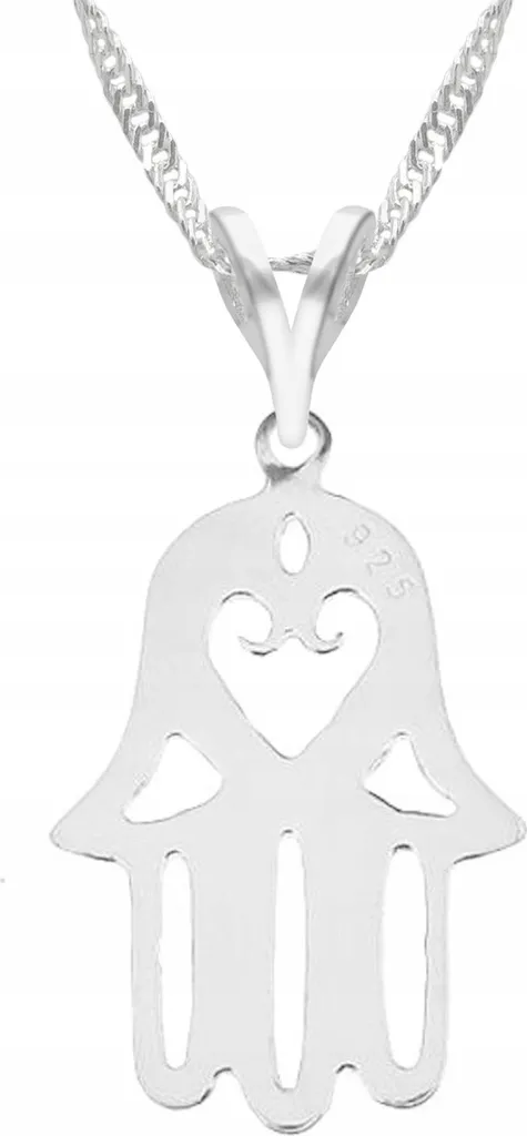 Collana d'argento Hamsa mano 925 stile Singapore