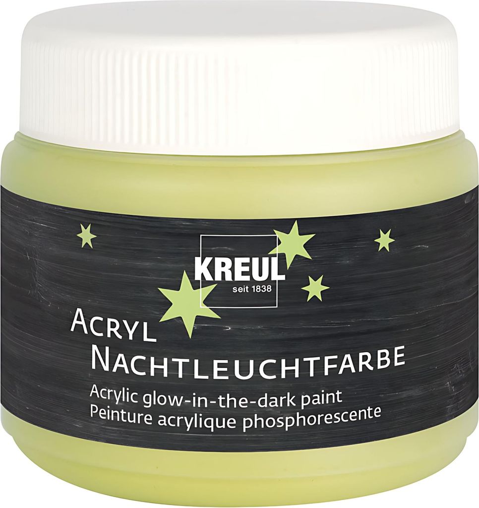 KREUL 74347 Vernice acrilica Night Glow 150 ml giallo Immagine del prodotto 