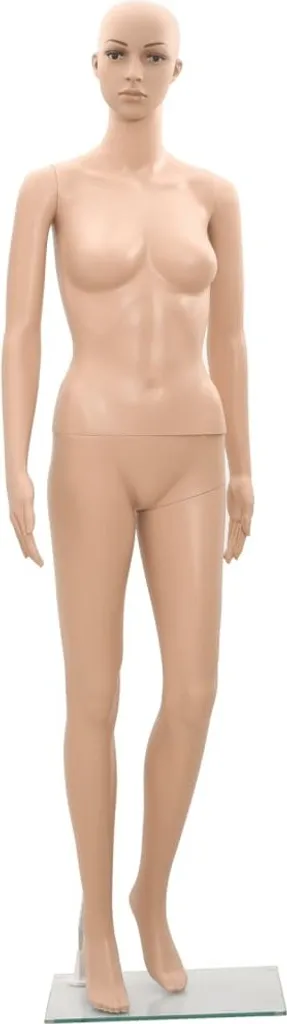Mannequin Femme vidaXL en Polyéthylène Durable avec Socle en Verre A