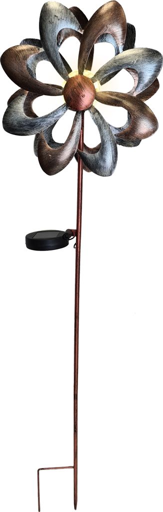abc HOME | Gartenstecker Windrad  LED | Solarpanel | Produktbild 