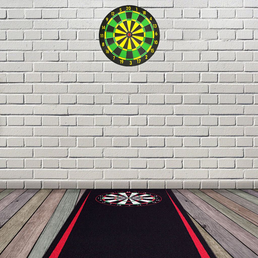 Dartmatte Dart Teppich Turnier Matte Abwurflinie Bodenschutz Zubehör Dartpfeile Dartscheibe Dartboard 2 Größen 237cm und 290cm verschiedene Desi...