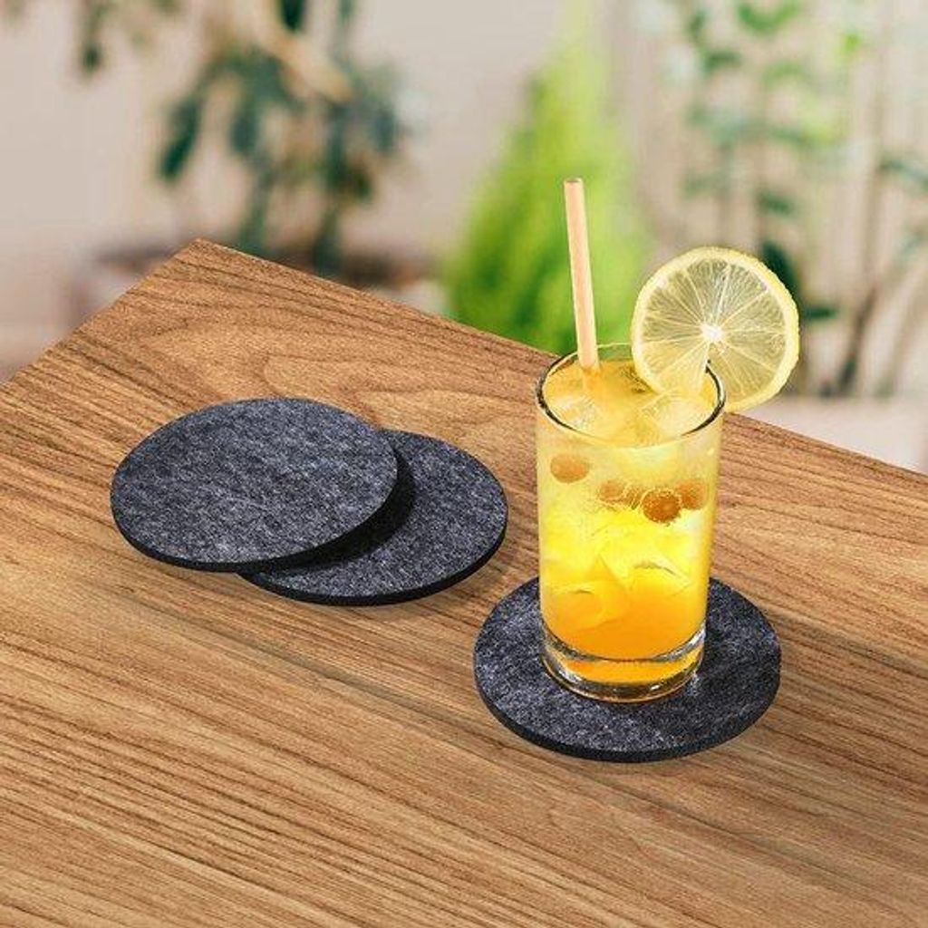 Runde Unterlegscheiben Set 12 Stück dunkelgrau 10cm