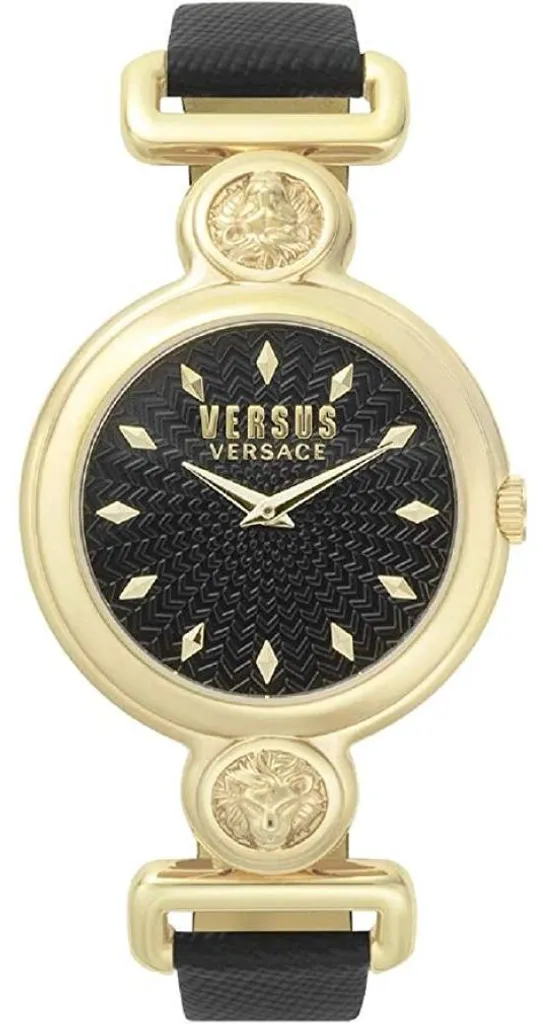 Montre Versus Versace VSPOL3118 Sunnyridge pour femme avec cuir noir