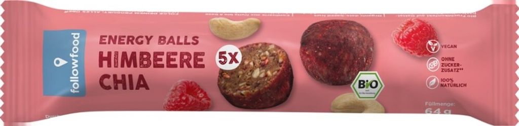 Energetické guľôčky - Chia malina 50g Obrázok produktu 