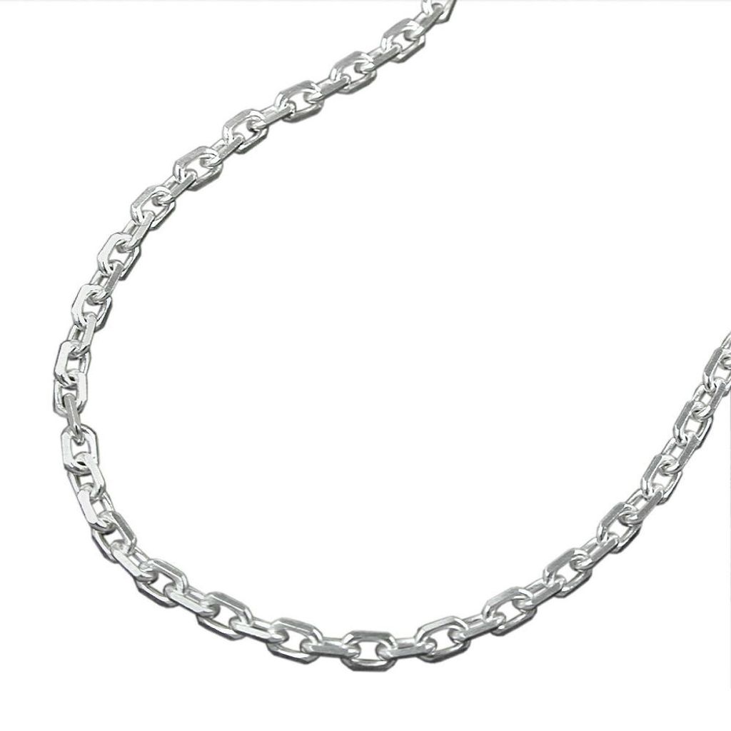 2mm Ankerkette Collier Halskette aus 925 Silber diamantiert Produktbild 