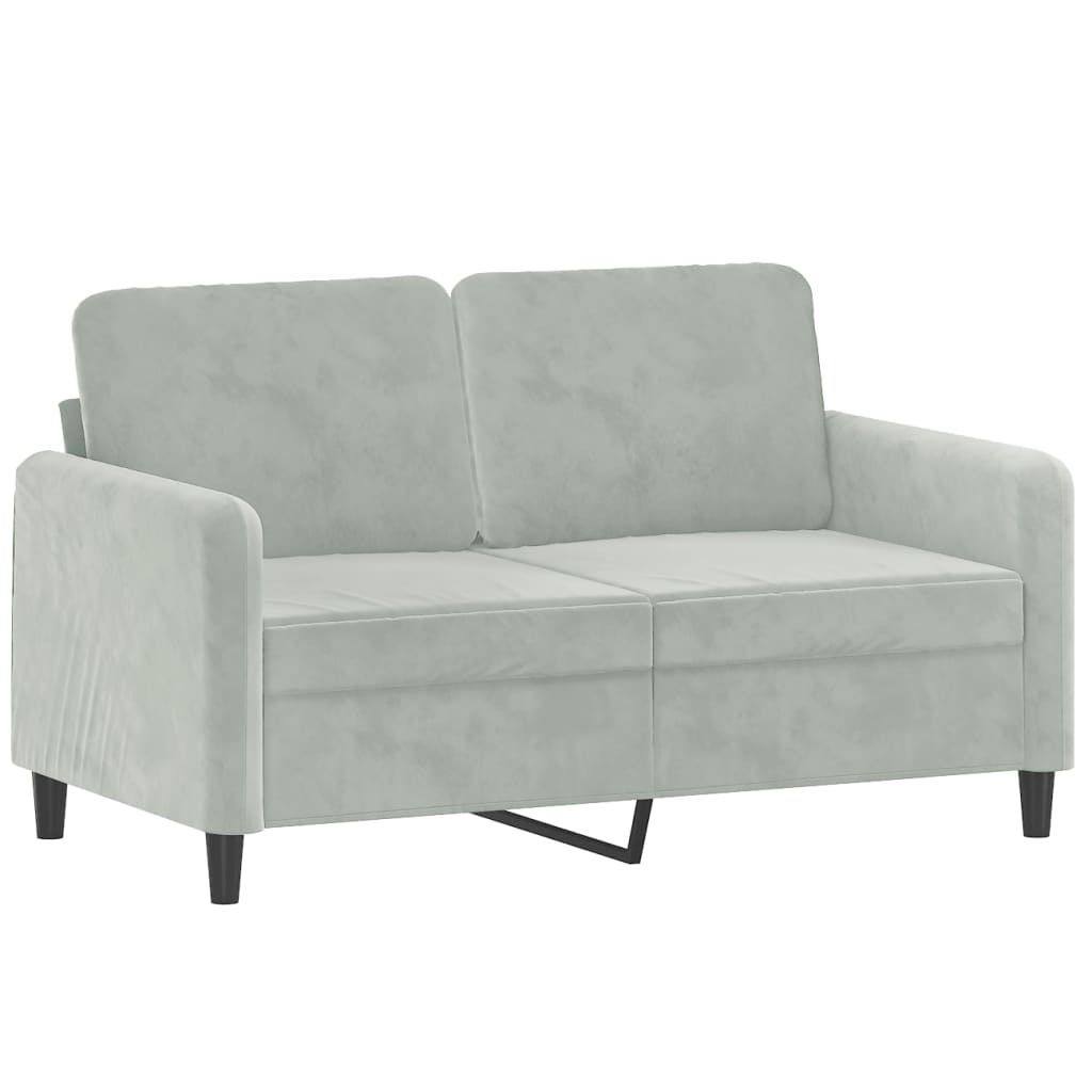 vidaXL 2-Sitzer-Sofa Hellgrau 120 cm Samt Produktbild 
