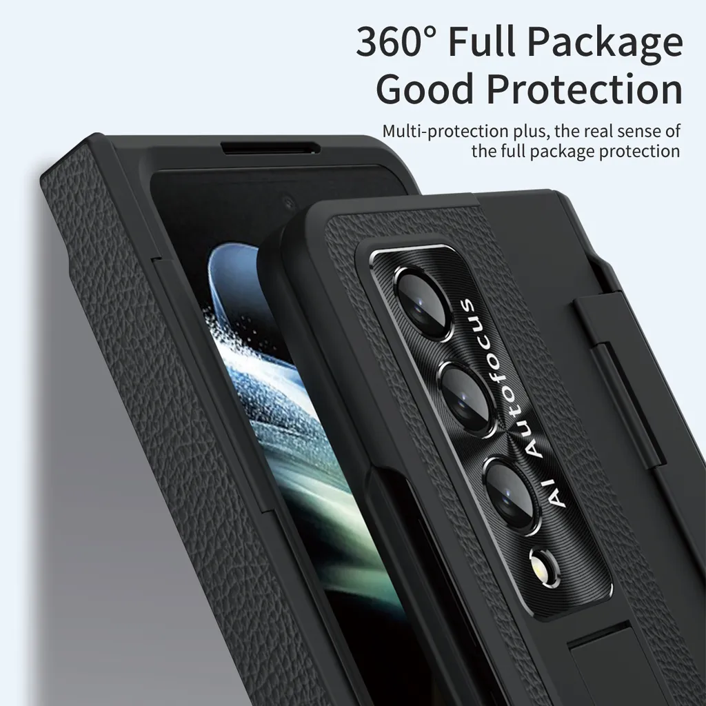 Custodia Samsung Z Fold 4 Litschi - Stile e Sicurezza Display - 5