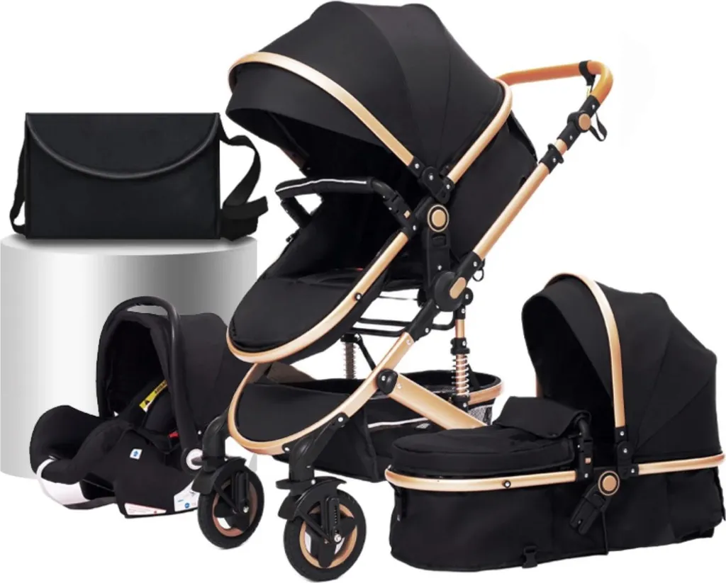 Poussette 3 en 1 modèle 530 noir - Pack trio multifonctionnel complet