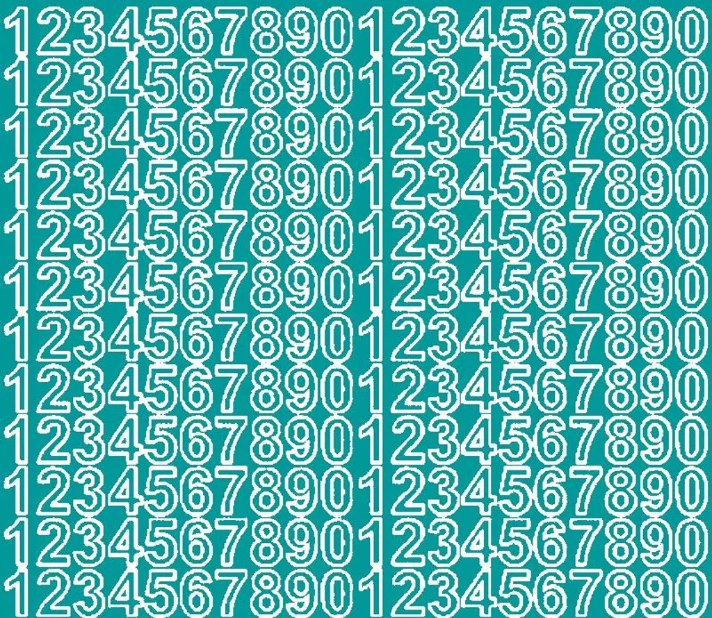 Kit Numeri Adesivi 1,5 cm Turchese - Etichette per Inventario Professionale