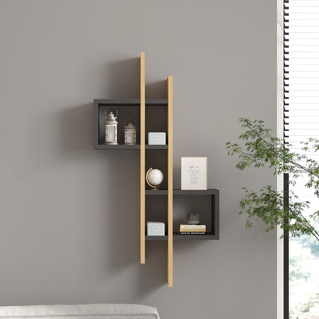 Skye Decor, Emse - Sapphire Oak, Anthracite, étagères Image du produit 