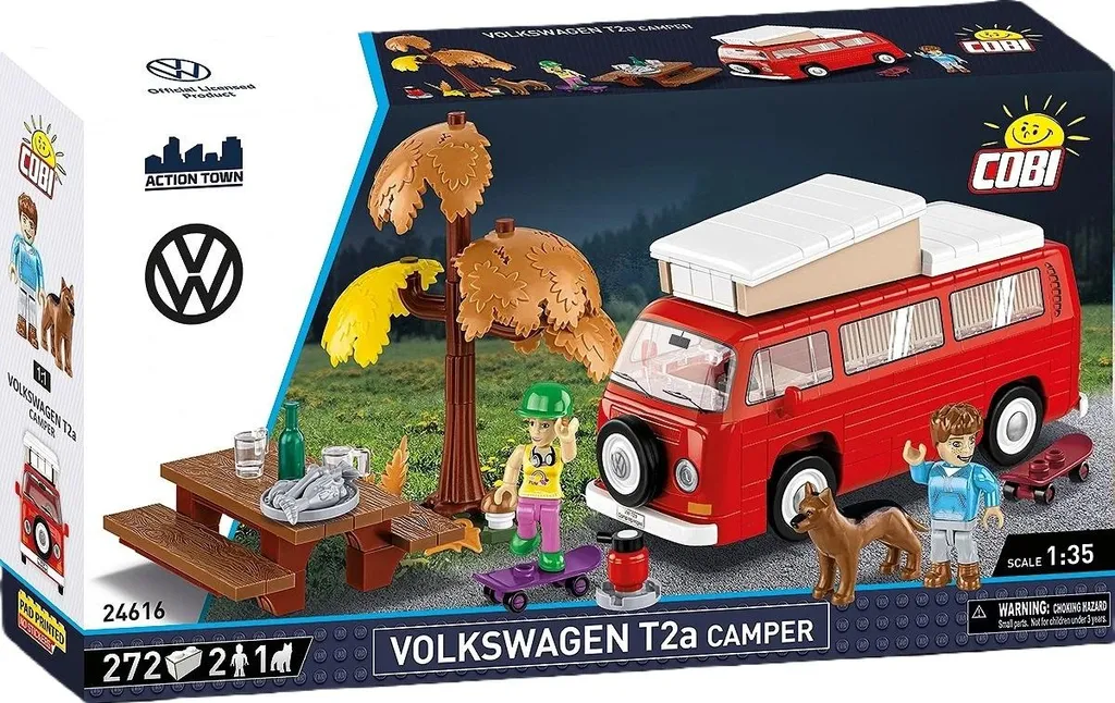 Cadeau collectionneur : Maquette COBI CARS VW T2A Camper 272kl (24616)