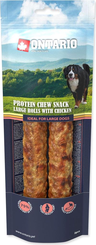 Ontario Protein Huhn, Kaurolle groß 2 Stück 25,4 cm