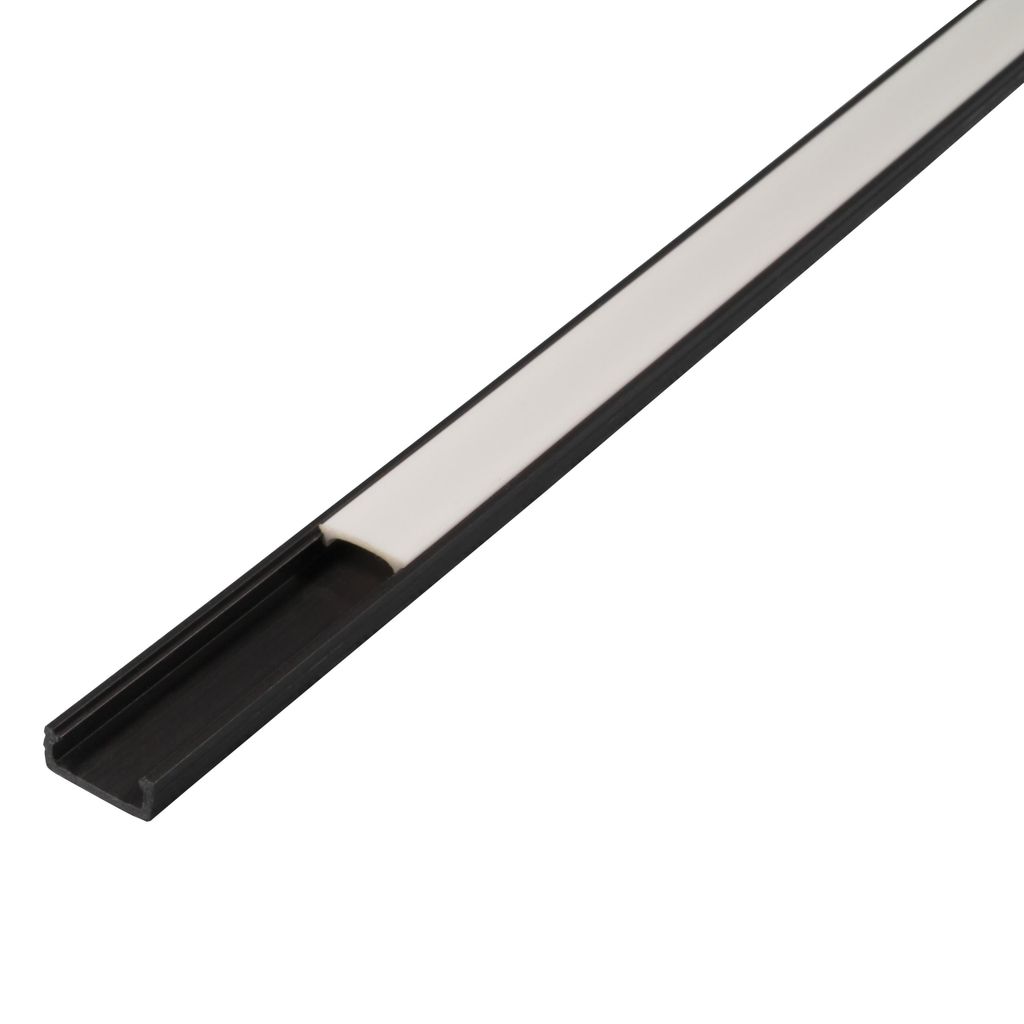 MasterLED LED Slim profil PVC 16x7mm čierny 2m – Plochý LED Obrázok produktu 