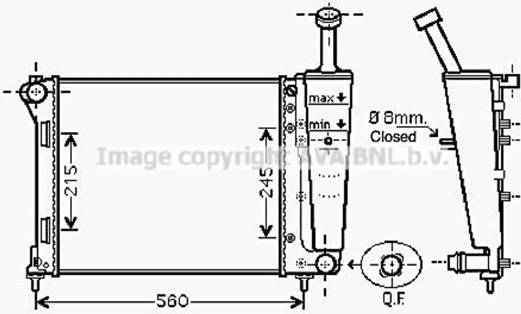 Radiateur Aluminium Haute Performance FTA2345 - Remplacement OE 51787115