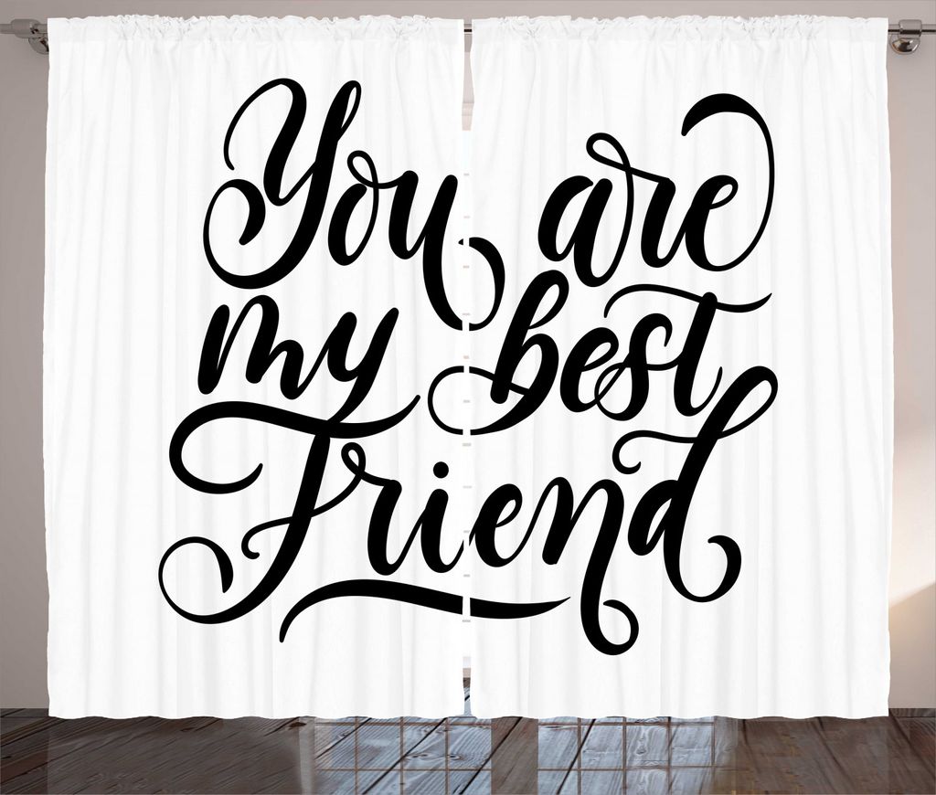 ABAKUHAUS Bester Freund Rustikaler Gardine, Blessed Art Haustierbesitzer, Schlafzimmer Kräuselband Vorhang mit Schlaufen und Haken, 280 x 225 cm, ...