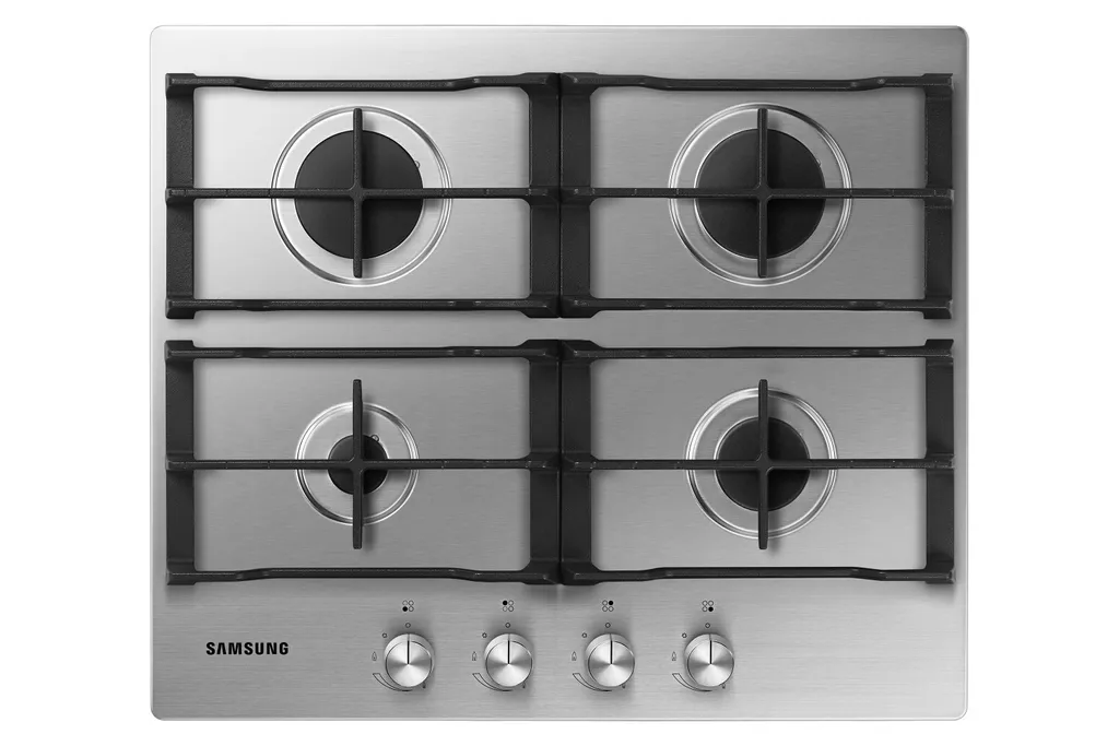 Plaque de cuisson gaz 4 feux Samsung NA64H3010AS 60cm finition Acier