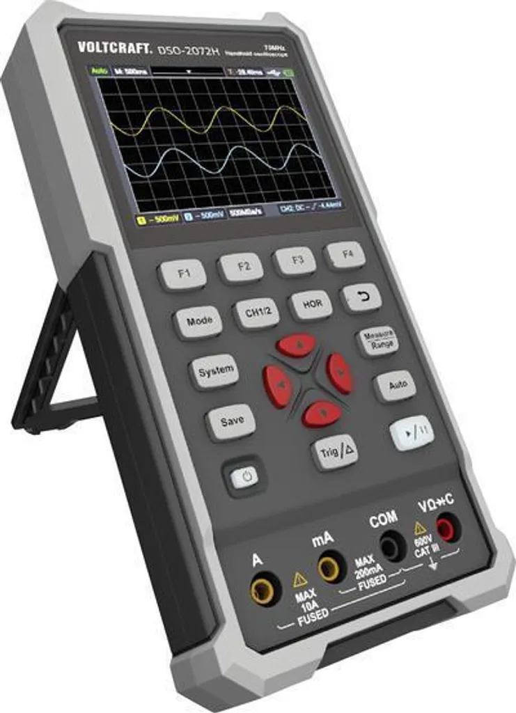 Oscilloscope portatif VOLTCRAFT DSO-2072H 70 MHz 2 canaux VC-11901280