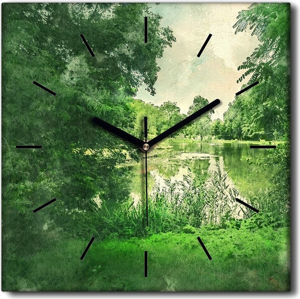 Coloray Uhr auf Leinwand 30x30 cm Wand Uhr Dekoration Produktbild 