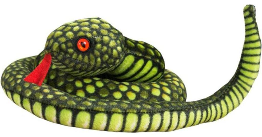 Leantoys Plüsch Schlange Maskottchen Grün 100 cm