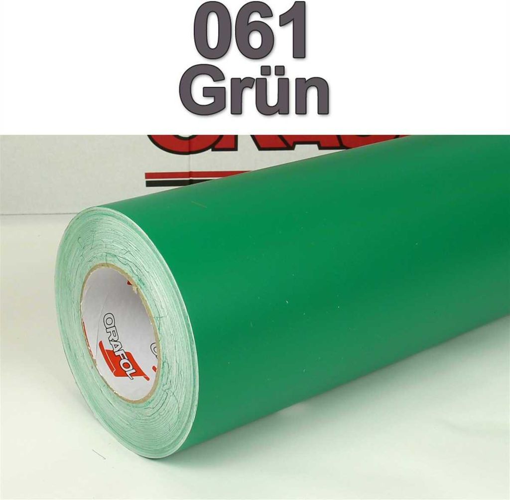 (6,95€/m²) Oracal Möbelfolie 061 Grün Matt 31,5 cm Breite Laufmeterware selbstklebende Folie Plotterfolie Klebe Folie Oracal 631 matte Küch...