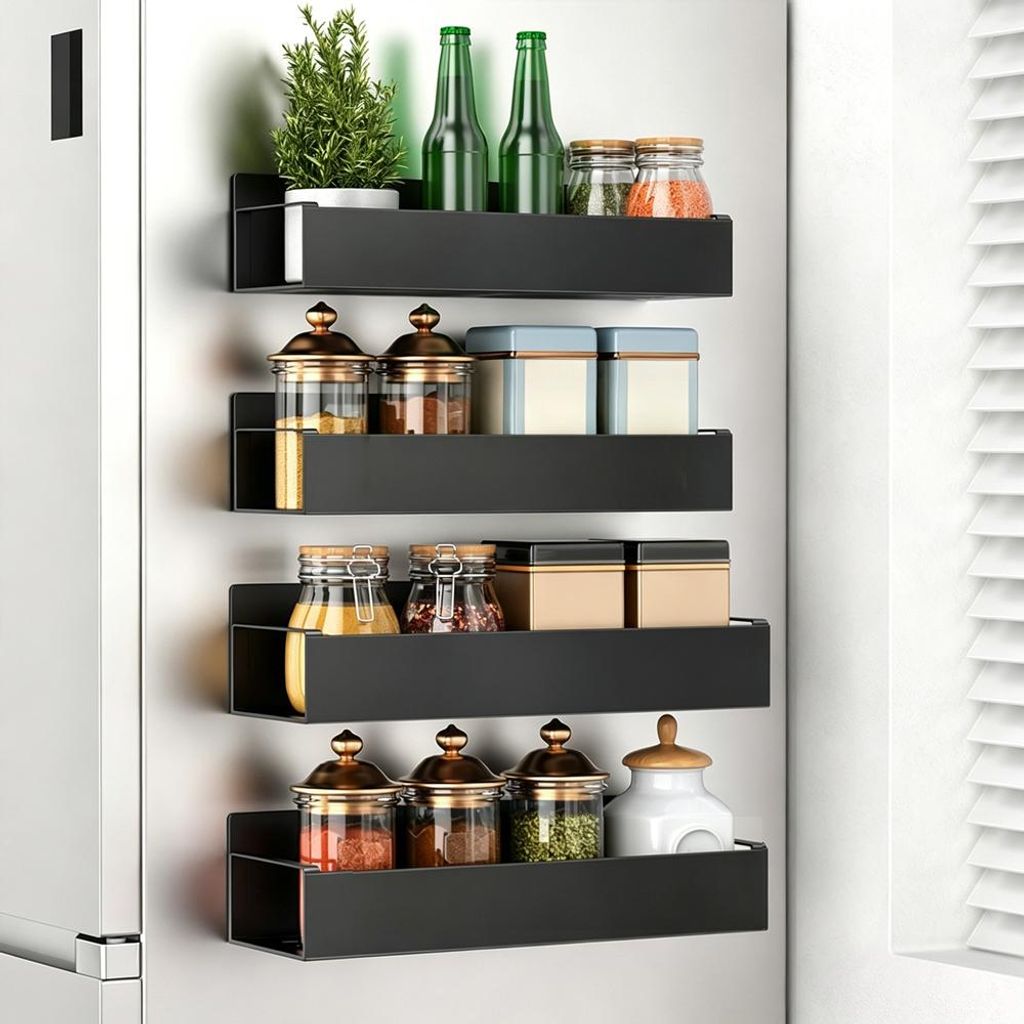 Magnetisches Küchenregal, Kühlschrank-Seitenregal ohne Produktbild 