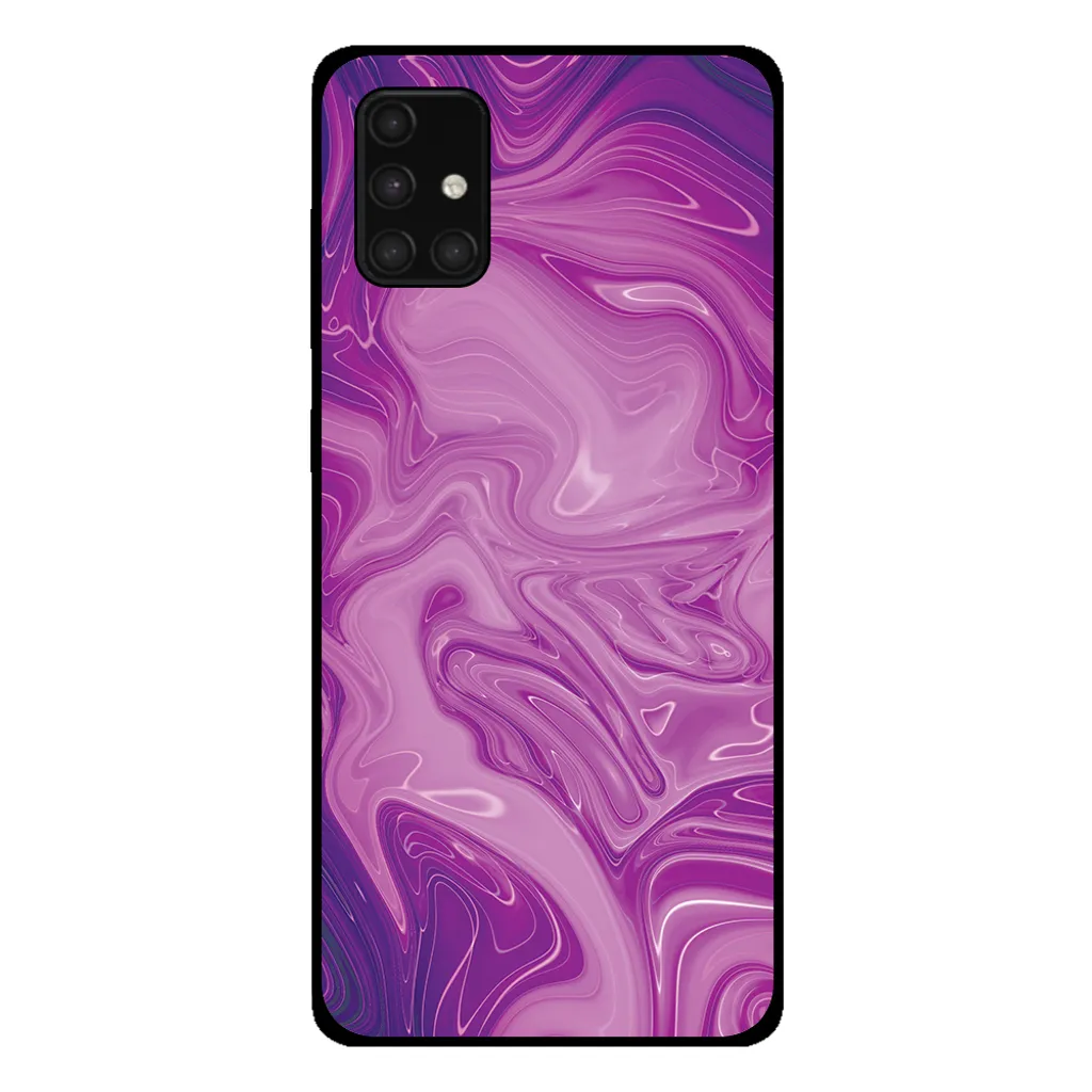 Cover Samsung A71 5G Smartphonica Viola - Custodia TPU Sottile Marmo