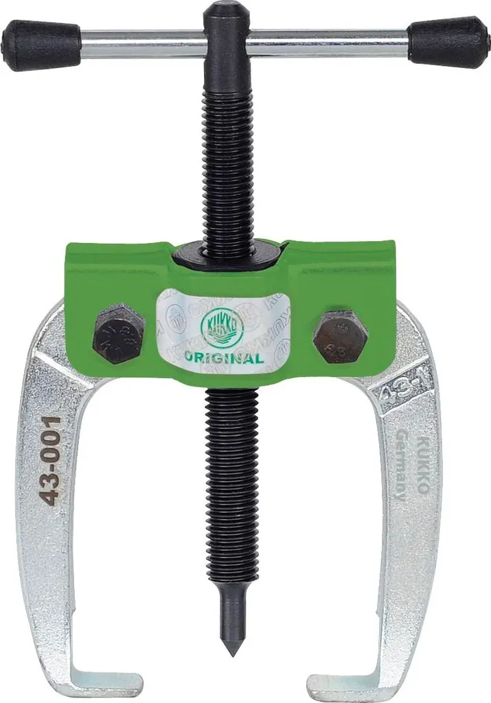 Estrattore per cuscinetti Kukko a 2 bracci con ganci sottili per spazi ristretti - larghezza di serraggio 60 mm, profondità di serraggio 50 mm