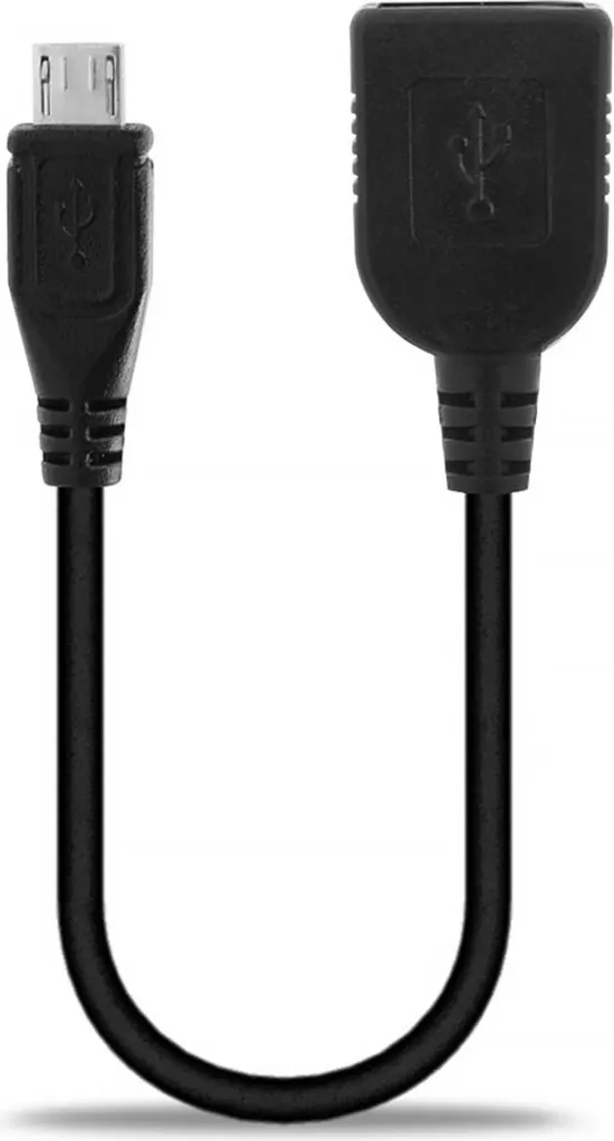 Cavo OTG 15cm Micro USB 2.0 subtel per Tablet e Smartphone Nero PVC