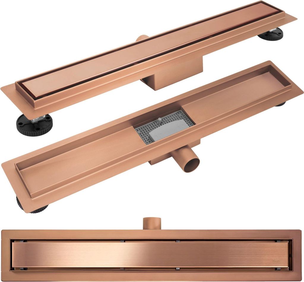 Scarico Lineare REA NEOX 90 Brush Copper Immagine del prodotto 