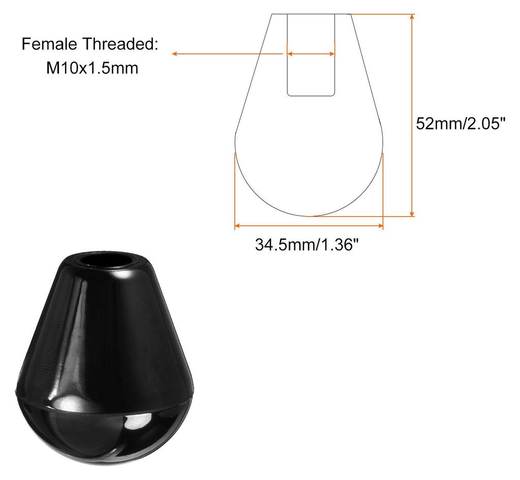 4 Stš¹ck Handkn?pfe mit Innengewinde M10 x 52 mm, ovaler Phenoleinsatz, Maschinengriff fš¹r Werkzeuge, mechanische Ausrš¹stung, Ersatzteile