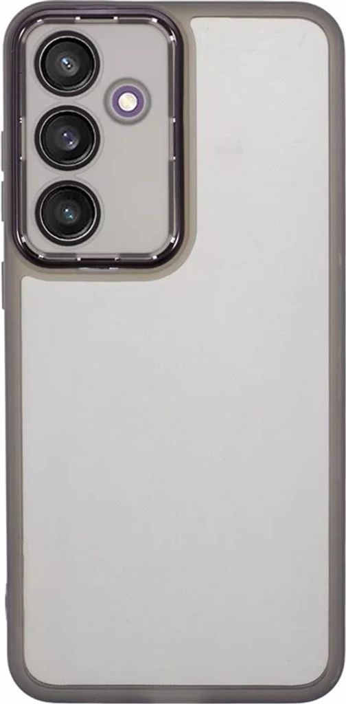 Hülle für Samsung Galaxy S24 FE - Phonesta Translucia Semi-Transparent Back Cover mit Kameraschutz - Transparent/Schwarz