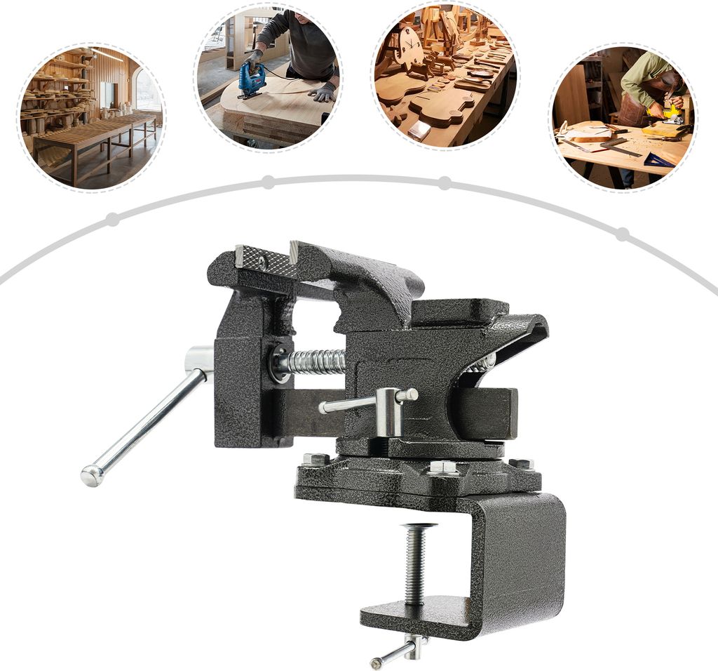 Tischschraubstock, Tischschraubstock für Werkbank, Mehrzweck-Schraubstock für schwere Werkbank
