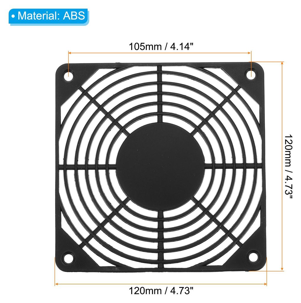 4 Packung Lš¹fterfilter Lš¹ftergitter ABS Kunststoff 120mm fš¹r Fan Basteln Schwarz