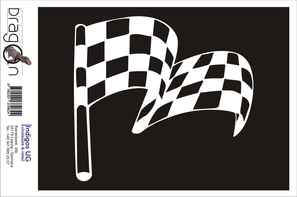 Aufkleber / Autoaufkleber - JDM / Die cut / Auto / OEM - Zielflagge - 120x110 mm gold - Heckscheibe / Heckscheibenaufkleber