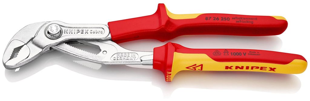 KNIPEX Cobra Wasserpumpenzange verchromt Produktbild 