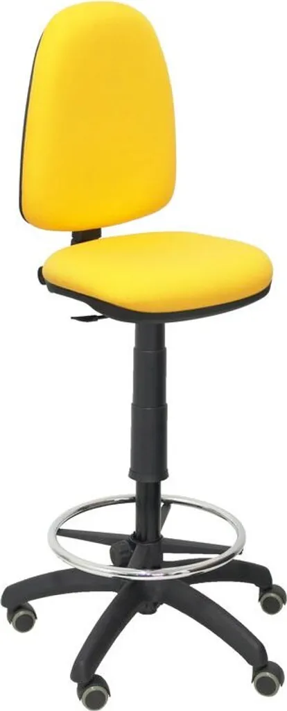 Tabouret Jaune Ayna Bali Anti-Rayures pour Parquet avec Roulettes Souples