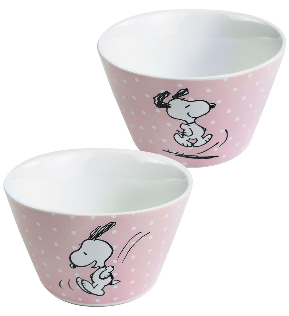 The Peanuts Schüssel Snoopy - Müslischale Schale Rosa mit Produktbild 