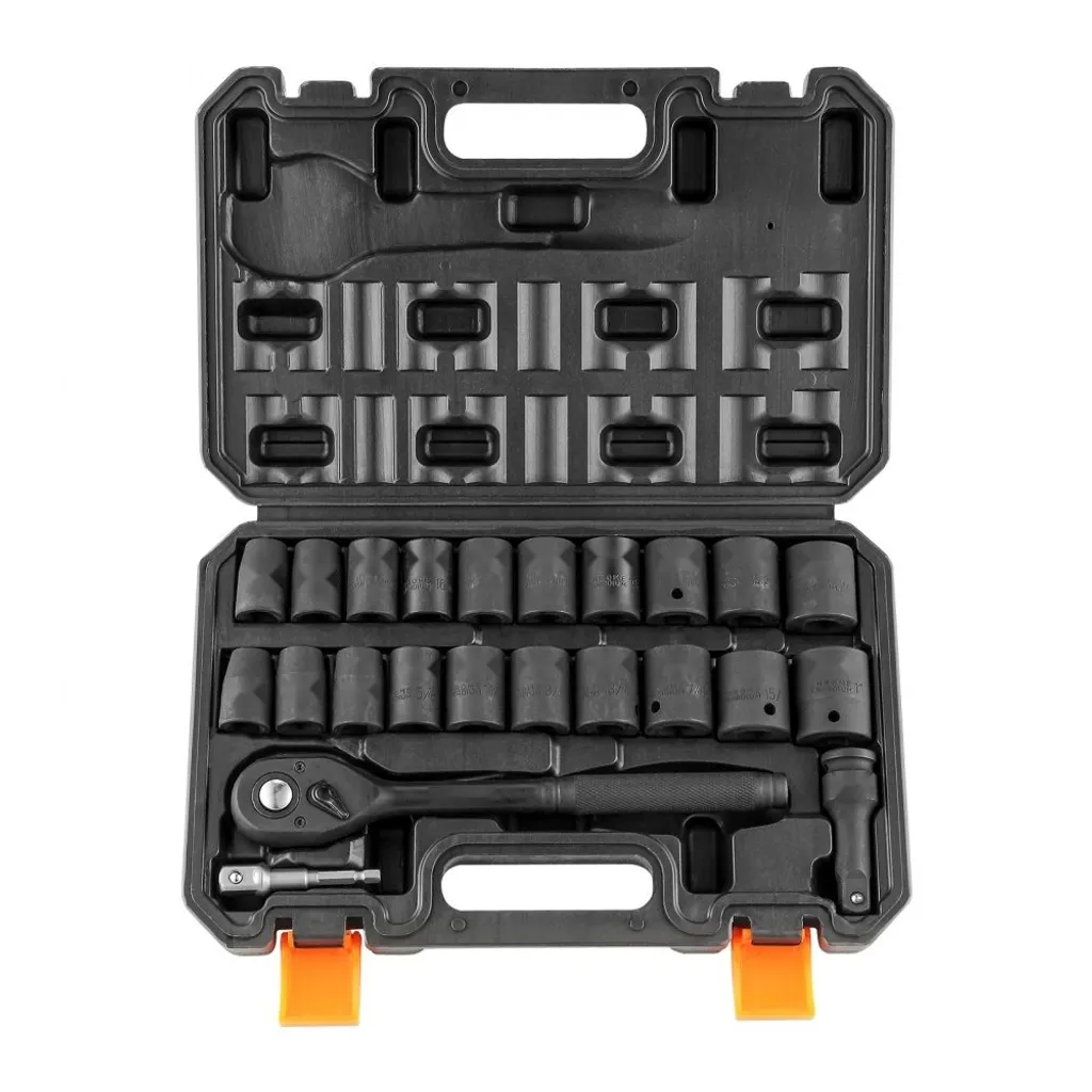 Kit outils 1/2 pouce pour mécanique auto : 23 douilles chocs et cliquet