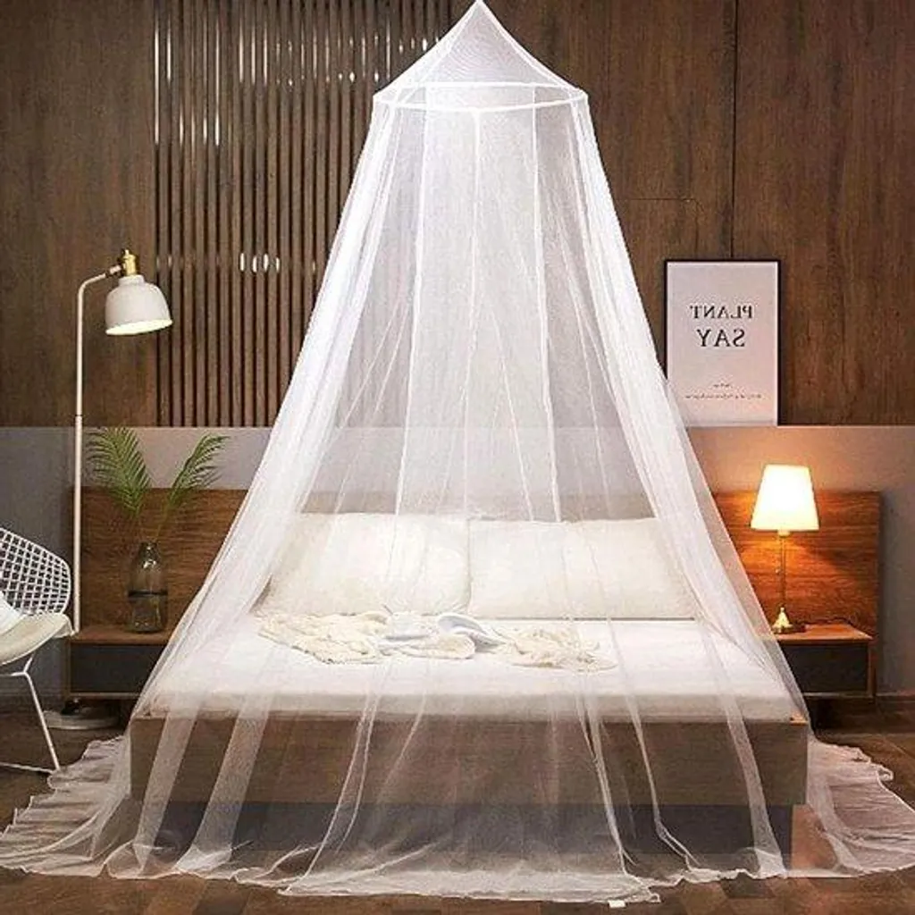 Moustiquaire pour lit double blanche grand format 160x200cm universelle