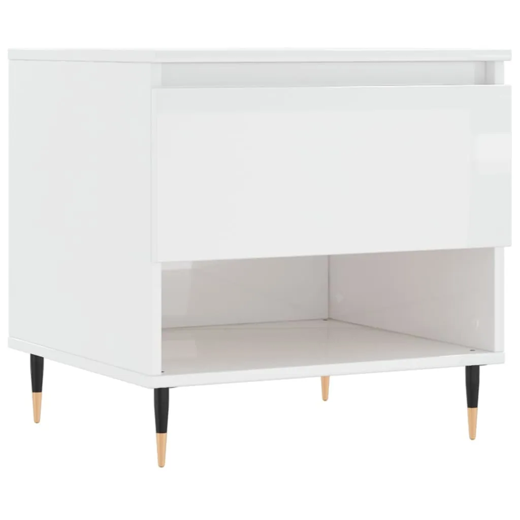 SYFAX™ Tavolino Moderno Bianco Lucido 50x46x50 cm - Salotto Facile